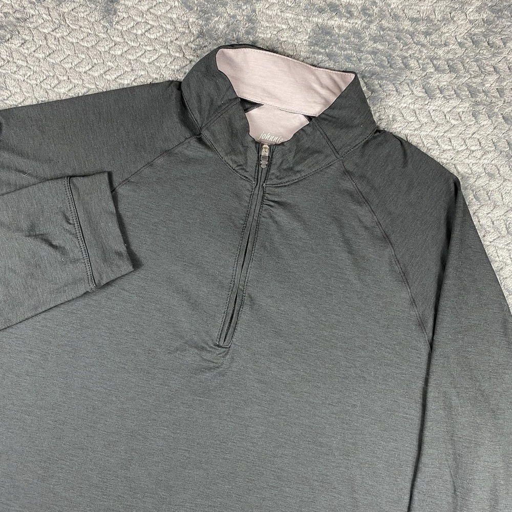 Johnnie-O Performance Quarter Zip 1/4 Zip Pullover Mens Black Size Medium